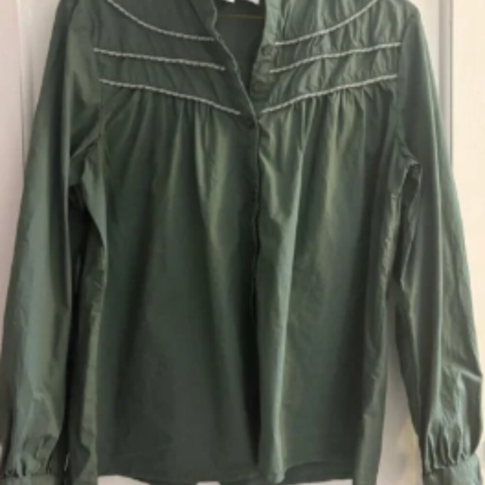 The Shirt By Rochelle Behrens Womens Green Top, Size Small